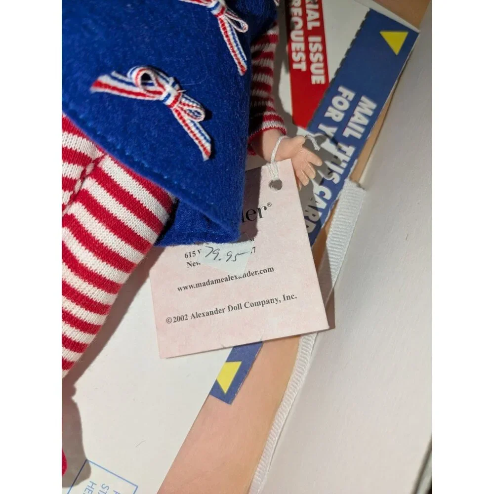 Madame Alexander Waving The Flag Maggie Doll #34395 stand Box Tag - Picture 6 of 14